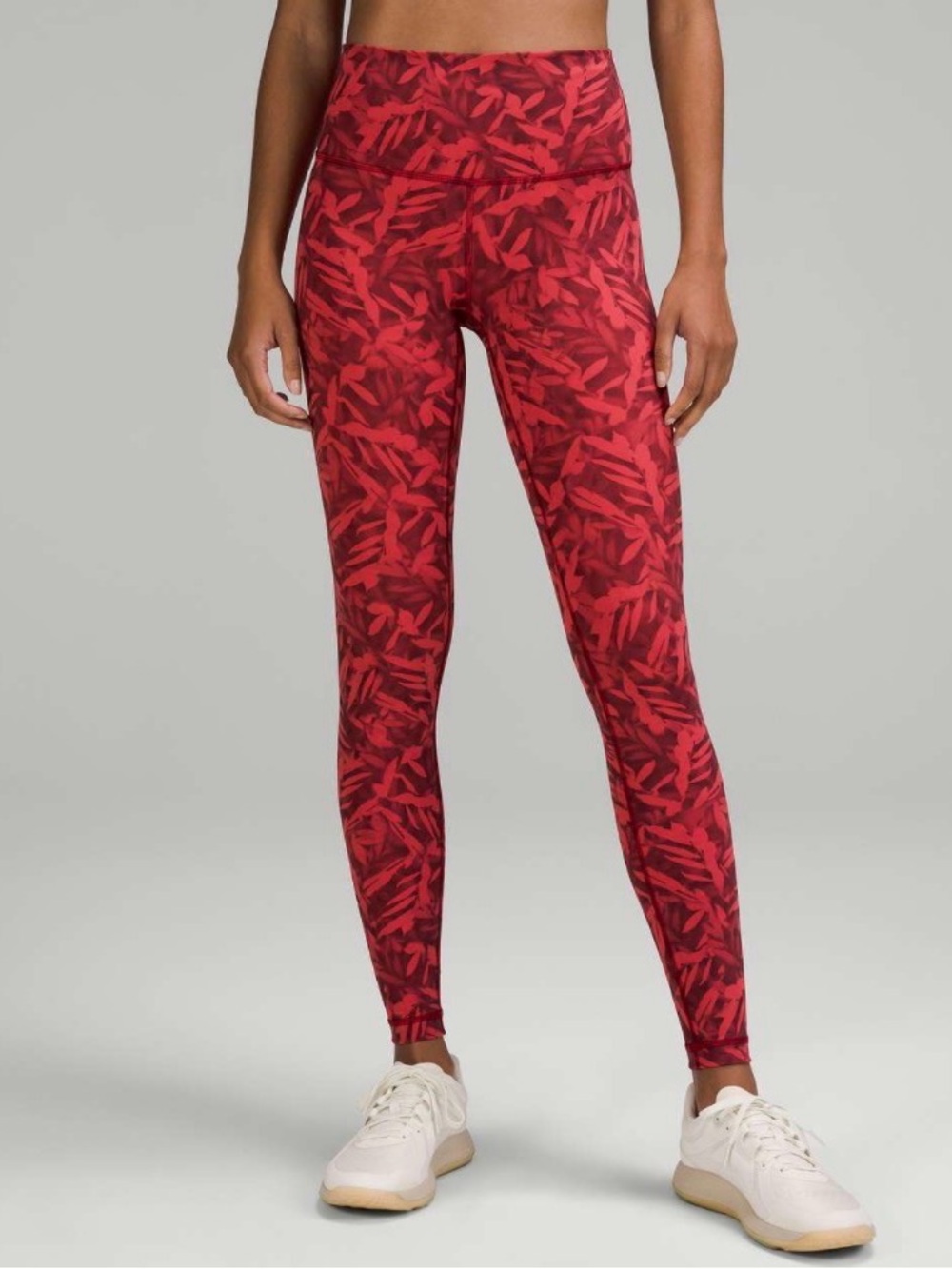 Lululemon Wunder Under High-Rise Tight 28" Spray Leaf Fireside Red Multi